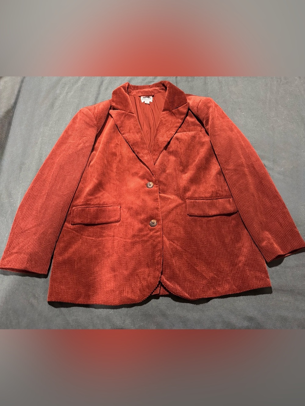 Corduroy Sport Coat in Rust Orange